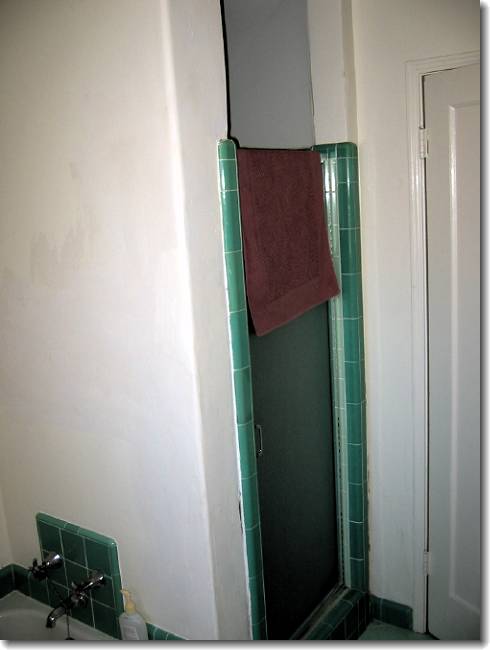 The wood surrounding the old shower was starting to rot