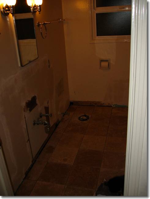 A fresh tile floor is already in